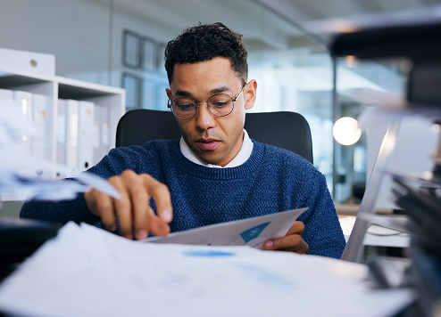 Man working at a desk